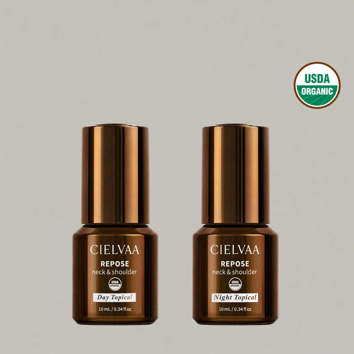 Repose for Neck & Shoulder · Day & Night Topical Blend Oil Set, Petite