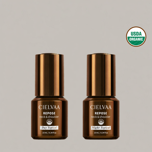 Repose for Neck & Shoulder · Day & Night Topical Blend Oil Set, Petite